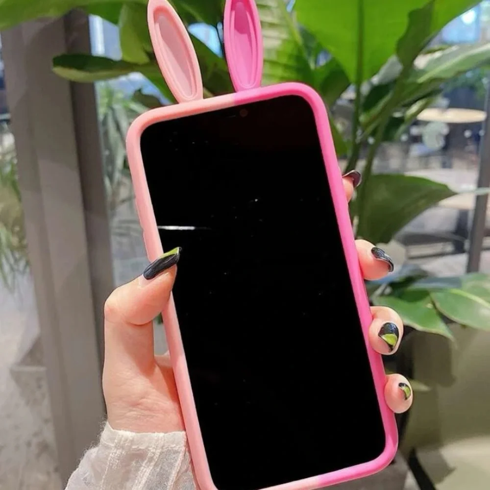 Cute Pink Ombre Bunny Pop-It Phone Case - Women Accessories